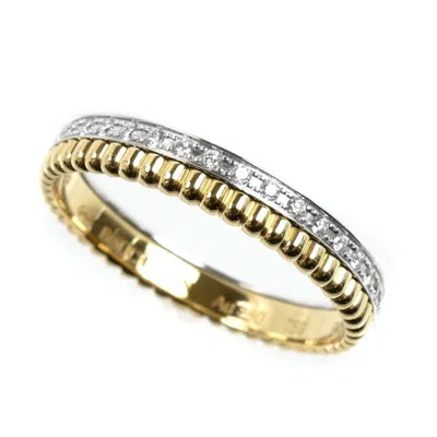 Pre-owned Boucheron Yellow Gold (18k) White Gold (18k) Band Ring ()