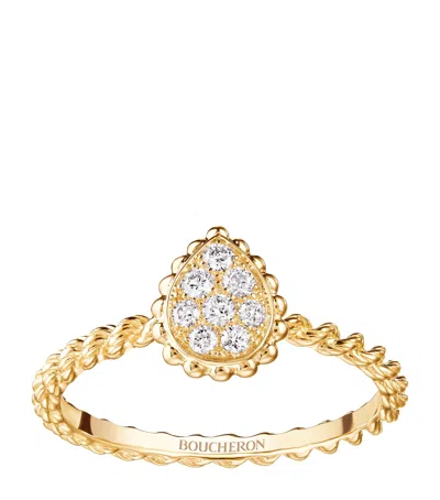 Boucheron Yellow Gold And Diamond Serpent Bohème Ring