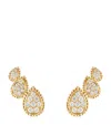 Boucheron Yellow Gold And Diamond Serpent Bohème Three Motifs Earrings In Yellow