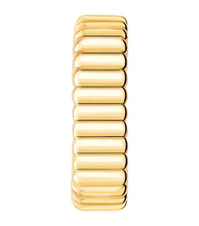 Boucheron Yellow Gold Quatre Grosgrain Single Clip Earring