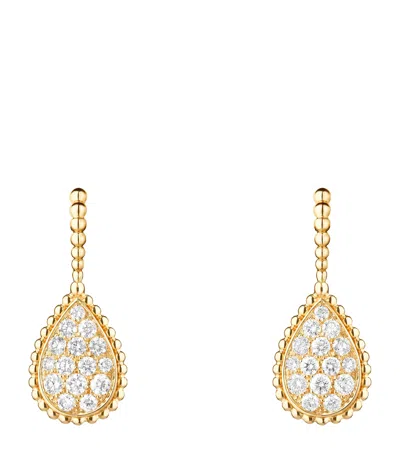 Boucheron Yellow Gold Serpent Bohème Sleepers Earrings