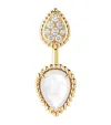 Boucheron 18kt Yellow Gold Serpent Boheme Diamond Single Earring In White