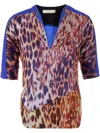 Bouchra Jarrar Animal Print Blouse In Multi