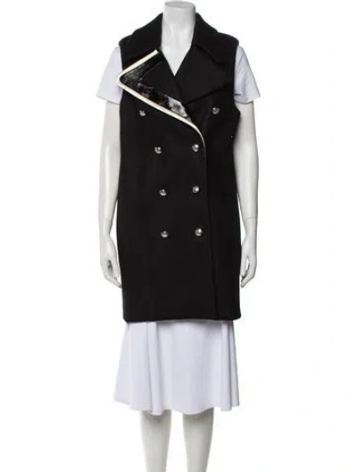 Pre-owned Bouchra Jarrar Wool Coat In Black