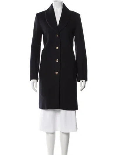 Pre-owned Bouchra Jarrar Wool Coat In Blue