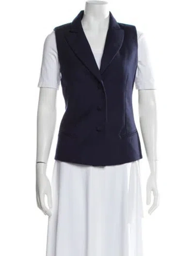 Pre-owned Bouchra Jarrar Wool Vest In Blue