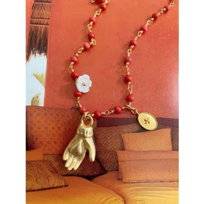 Bougainvillea Cafe Fiametta Necklace In Red