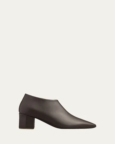 Bougeotte 55mm Leather Low Heeled Hexagon Booties In Multi