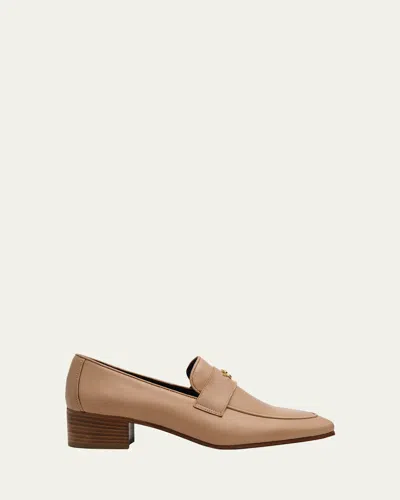 Bougeotte Cuban Block-heel Leather Loafers In Multi