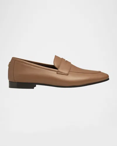 BOUGEOTTE FLANEUR LEATHER PENNY LOAFERS