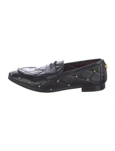 Pre-owned Bougeotte Leather Loafers In Black