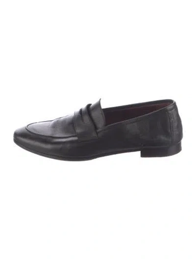 Pre-owned Bougeotte Leather Loafers In Black