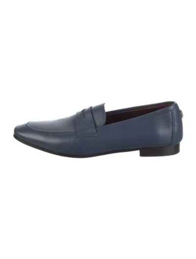 Pre-owned Bougeotte Leather Loafers In Blue