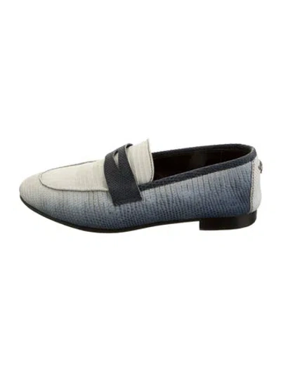 Pre-owned Bougeotte Leather Loafers In Blue