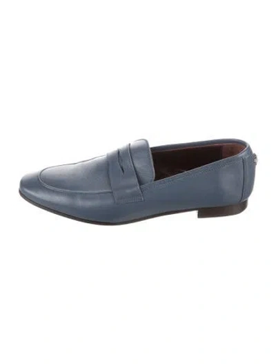 Pre-owned Bougeotte Leather Loafers In Blue