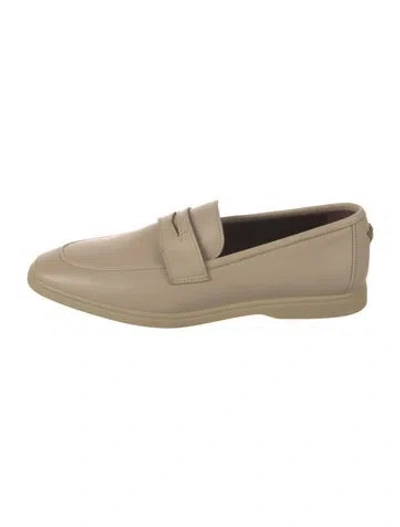 Pre-owned Bougeotte Leather Loafers In Neutral