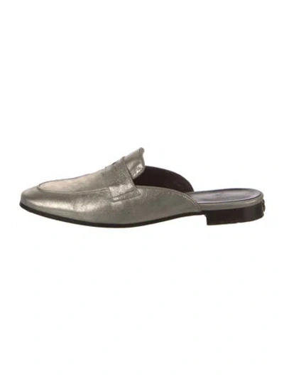 Pre-owned Bougeotte Leather Mules In Gold