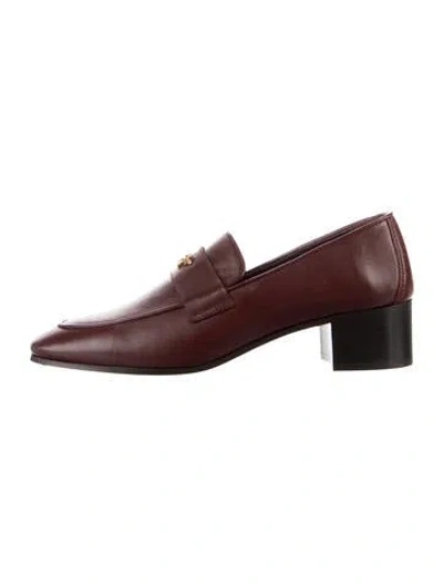 Pre-owned Bougeotte Leather Pumps W/ Tags In Burgundy