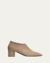Bougeotte Palissandro Suede Low-heeled Hexagon Booties In Sand