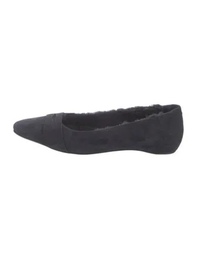 Pre-owned Bougeotte Suede Ballet Flats In Black