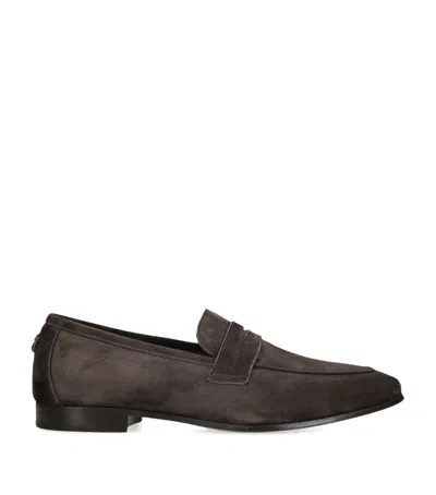 Bougeotte Suede Flaneur Loafers In Brown