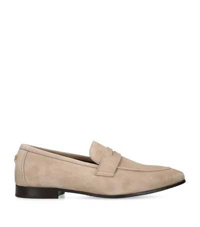 Bougeotte Suede Flaneur Loafers In Sand