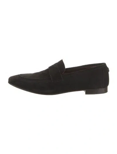 Pre-owned Bougeotte Suede Loafers In Black