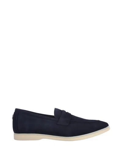 Bougeotte Suede Loafers In Blue