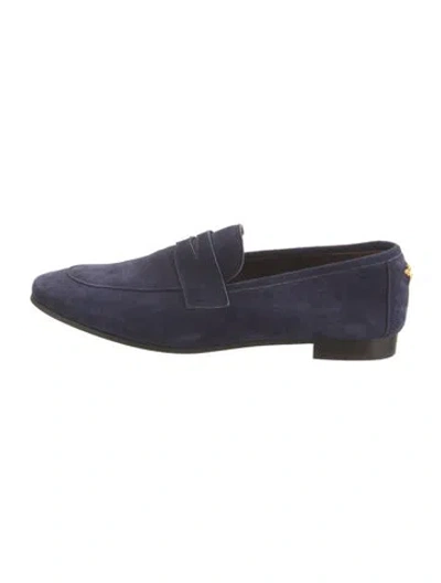 Pre-owned Bougeotte Suede Loafers In Blue