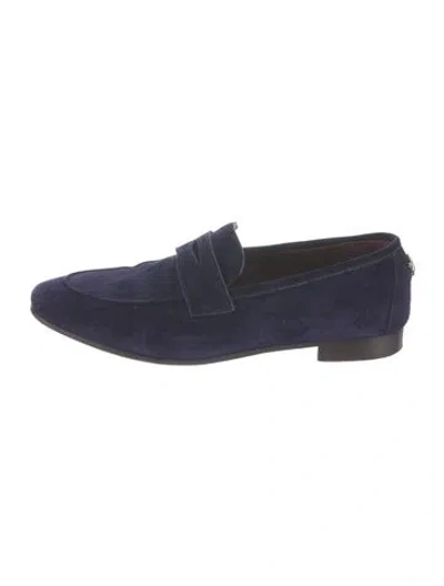 Pre-owned Bougeotte Suede Loafers In Blue