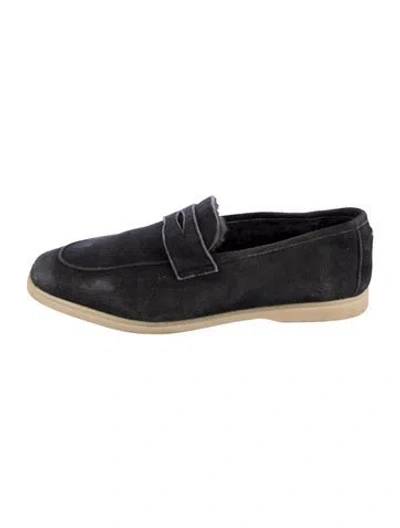 Pre-owned Bougeotte Suede Loafers In Blue