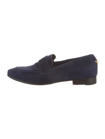 Pre-owned Bougeotte Suede Loafers In Blue