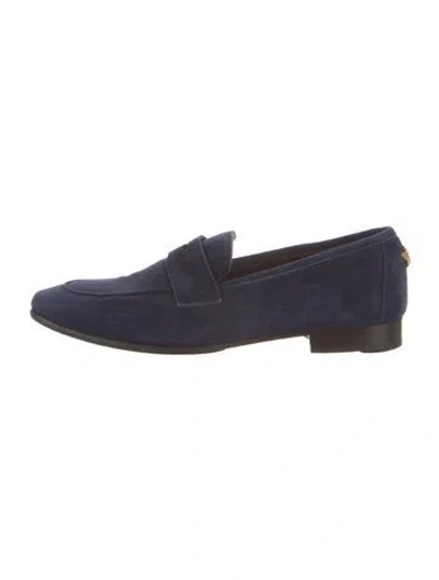 Pre-owned Bougeotte Suede Loafers In Blue