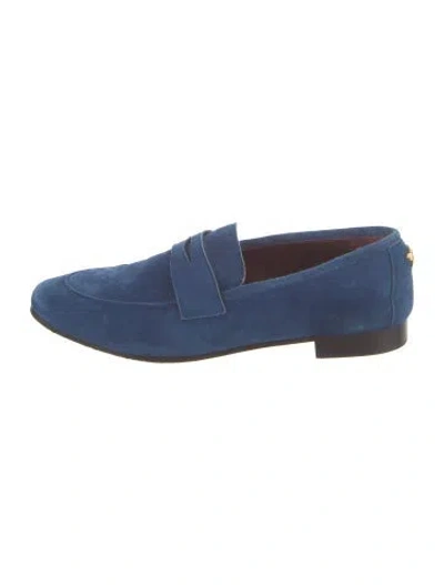 Pre-owned Bougeotte Suede Loafers In Blue