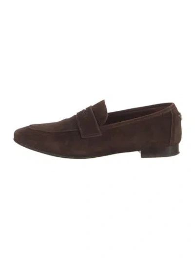 Pre-owned Bougeotte Suede Loafers In Brown