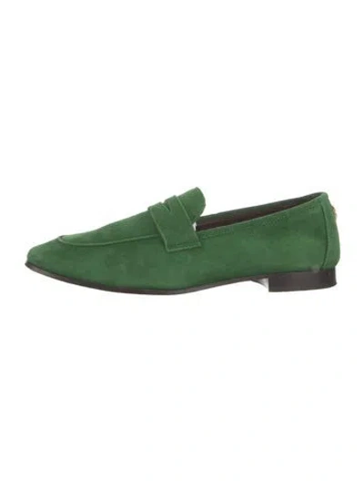 Pre-owned Bougeotte Suede Loafers In Green