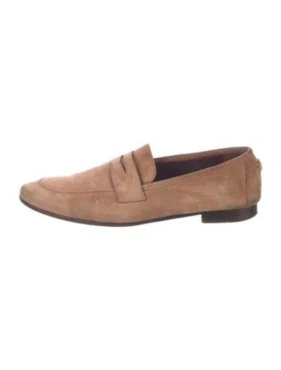 Pre-owned Bougeotte Suede Loafers In Neutral