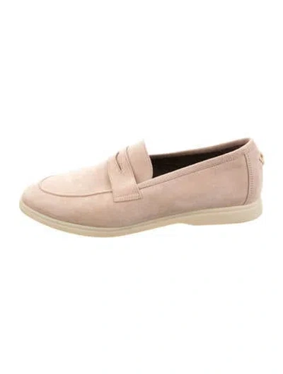 Pre-owned Bougeotte Suede Loafers In Neutral