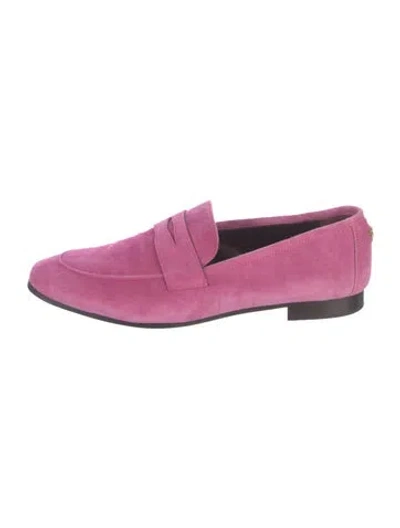 Pre-owned Bougeotte Suede Loafers In Pink