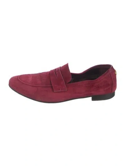 Pre-owned Bougeotte Suede Loafers In Purple