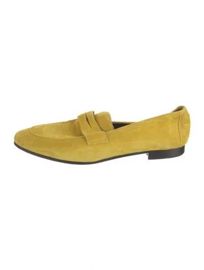 Pre-owned Bougeotte Suede Loafers In Yellow