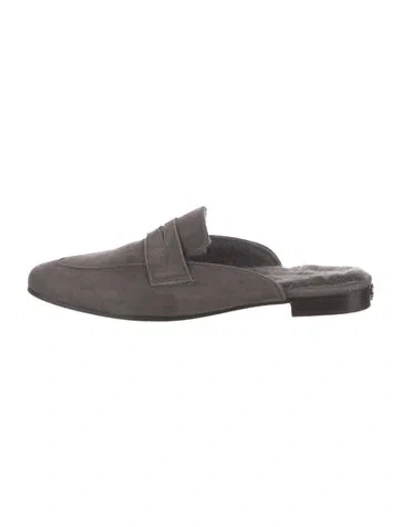 Pre-owned Bougeotte Suede Mules In Neutral
