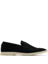 Bougeotte Suede Penny Loafers In Black