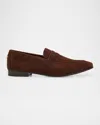 Bougeotte Suede Penny Loafers In Brown