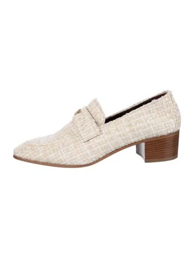 Pre-owned Bougeotte Tweed Pattern Loafers In Multi