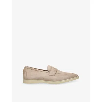 Bougeotte Womens Beige Loisir Gommé Suede Loafers Eur 37 / 4 Uk In Sand