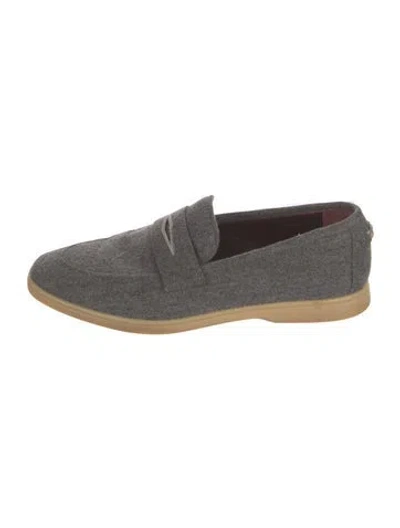 Pre-owned Bougeotte Wool Loafers In Gray