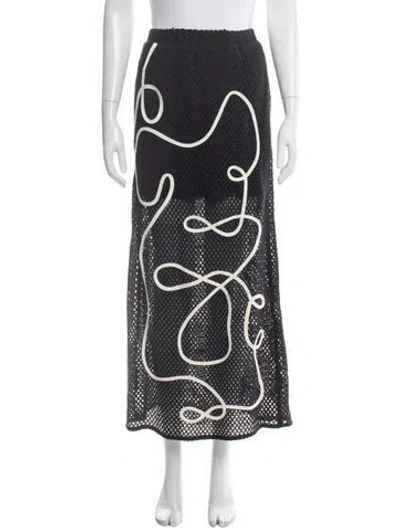 Pre-owned Bouguessa Graphic Print Long Skirt In Multi