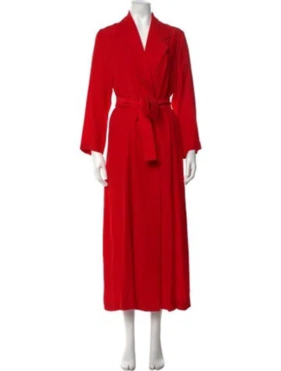 Pre-owned Bouguessa V-neck Long Dress In Red