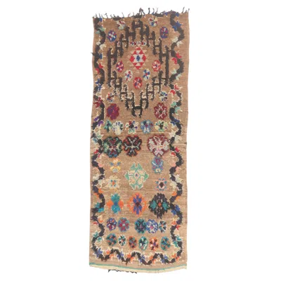 Pre-owned Boujad Tribe The Sacred Haven: A Vintage Boujad Moroccan Masterpiece Of Celestial Grace In Brown